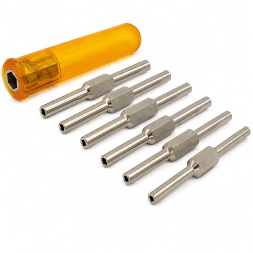 Clock Winding & Mainspring Let Down Tool, Sizes 2.5 - 5.75 mm, 6 Key Shafts