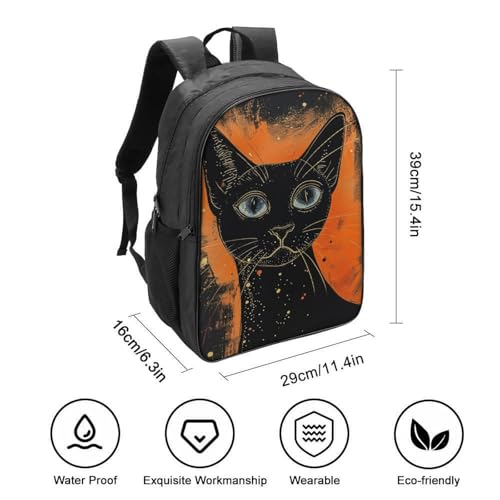 Mochila infantil 3D gato siamés con estuche escolar y bolsa para mochilas escolares niñas 2