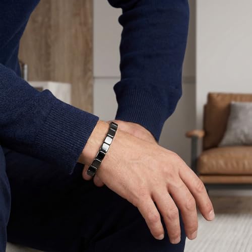 Pulsera de Hematita para Hombre 7.87 pulgadas miniatura 2