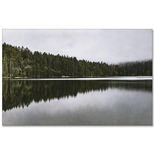 Tableau nature forêt montagne automne déco salon 40x60cm