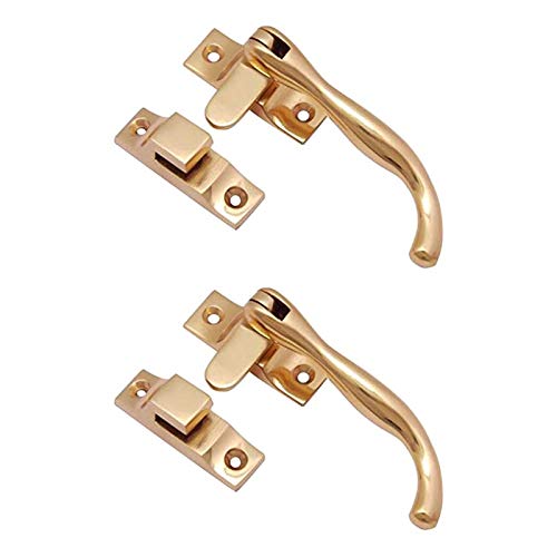 Adonai HardwareHeavy Curved Brass Fastener (Supplied as 2 Pieces per Pack)