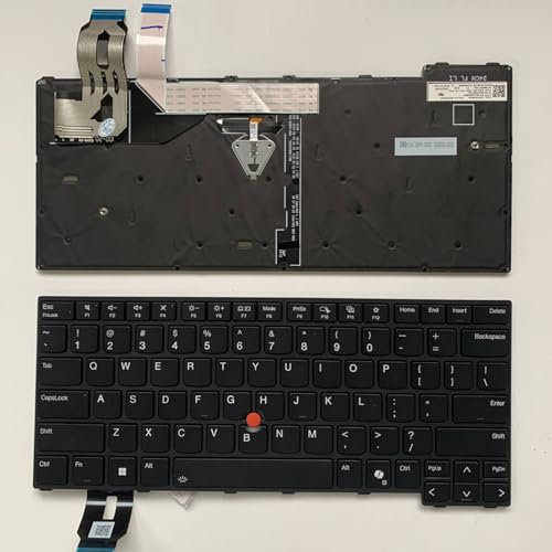 Eobruweo �m�[�g�p�\�R�������p�L�[�{�[�h US Lenovo Thinkpad T14 Gen 5 L14 Gen 5 P14s Gen 5 TrackPoint�p �o�b�N���C�g�u���b�N