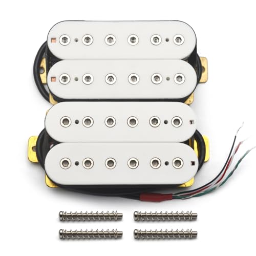 SAPHUE - Pastillas de guitarra eléctrica de 6 cuerdas Humbucker de doble línea ajustable, 4 piezas de...