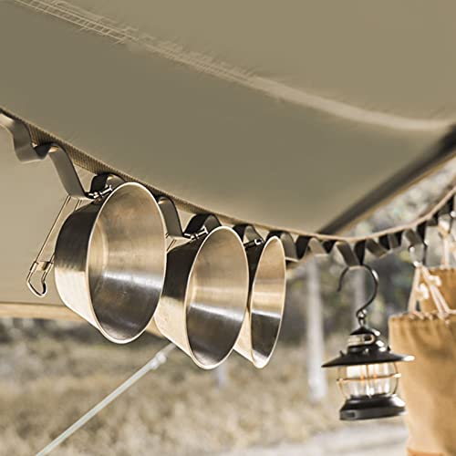 Bordstract Camp Storage Strap, Leather Campsite Storage Strap Tent Accessories, 111.4In Pu Leather Camping Accessories Storage, Camp Rope For Hanging Camping Gear And Equipment #TOP19