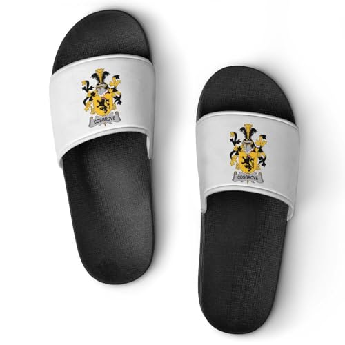 Cosgrove Coat of Arms Non Slip Slides Sandals for Women Men Quick Drying Shower Shoes for Bathroom Pool Beach