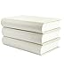 AuldHome Faux Book Stack (Cream); Blank Set of 3 Decorative Books for DIY Crafts and Home Decor