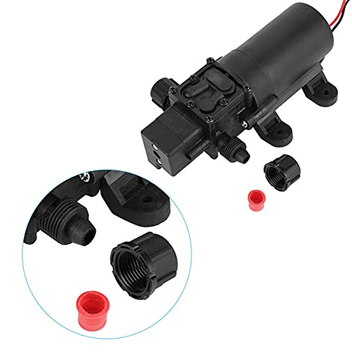 Pompa a Diaframma DC 24V 80W, Pompa a Membrana Elettrica per Trasferimento Acqua con Pressostato Automatico