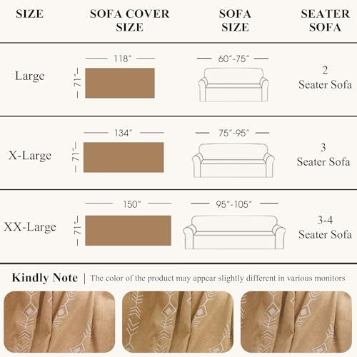 VClife-Boho-Couch-Cover-Soft-Chenille-Couch-Cover-for-3-Cushion-Couch-Sofa-Anti-Slip-Thick-Khaki-White-Herringbone-Plaid-Sectional-Sofa-Cover-Washable-Sofa-Slipcover-for-Dog-Furniture-Protector-Cover VClife Boho Couch Cover Soft Chenille Couch Cover for 3 Cushion Couch Sofa Anti Slip Thick Khaki White Herringbone Plaid Sectional Sofa Cover Washable Sofa Slipcover for Dog Furniture Protector Cover