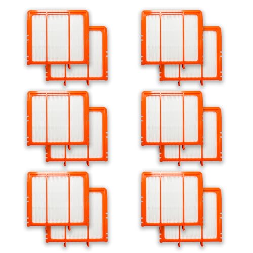 Nispira AV2501AE True HEPA Vacuum Filter for Shark AV2501S RV2502AE RV2520AOUS AV2510AOUS AV2511AE RV2610WA RV2610WD 137KY2500 UR2500SR XPRFRV2500 12 Pack