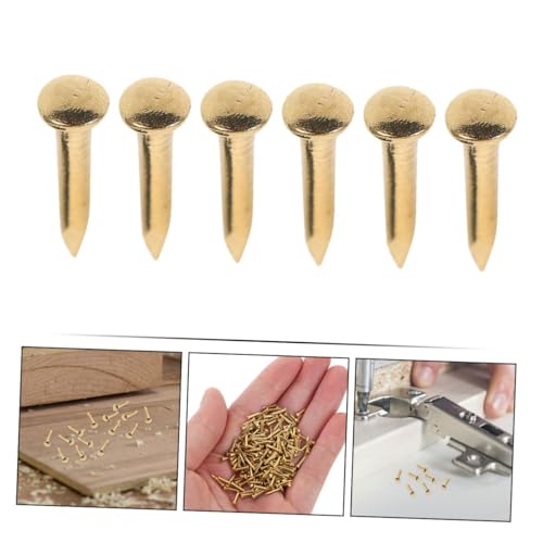 Clavos de cabeza redonda de cobre 100 piezas para colgar cuadros y muebles miniatura 3