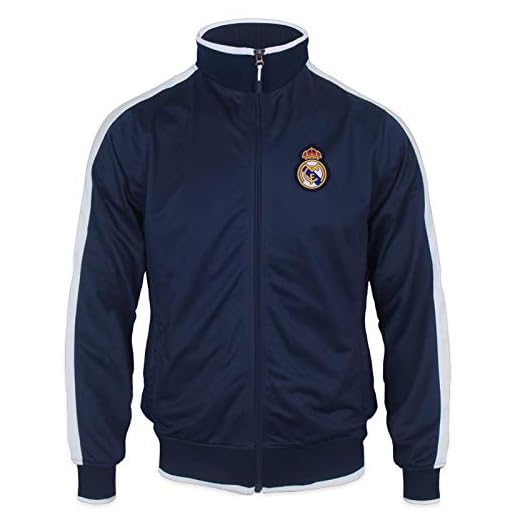 Real Madrid Official Football Gift Boys Retro Track Top Jacket Navy 6 Years