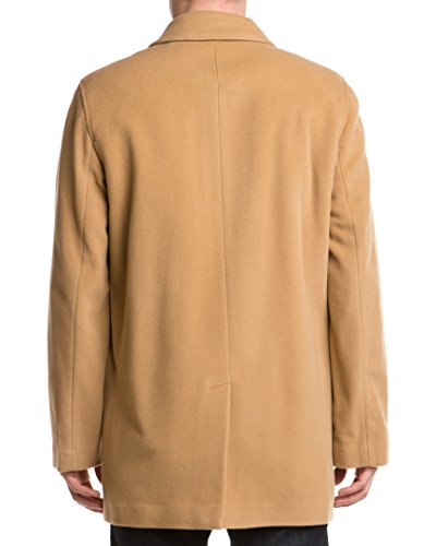 Image of Cole Haan Men's Cashmere Blend Single Breasted Classic Coat With Shirt Collar