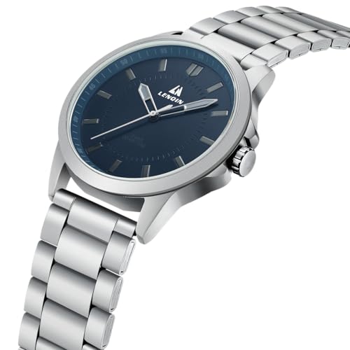 Image of LN LENQIN Mens Watches Waterproof Stainless Steel Watch for Men Analog Quartz Fashion Business Designer Wristwatch