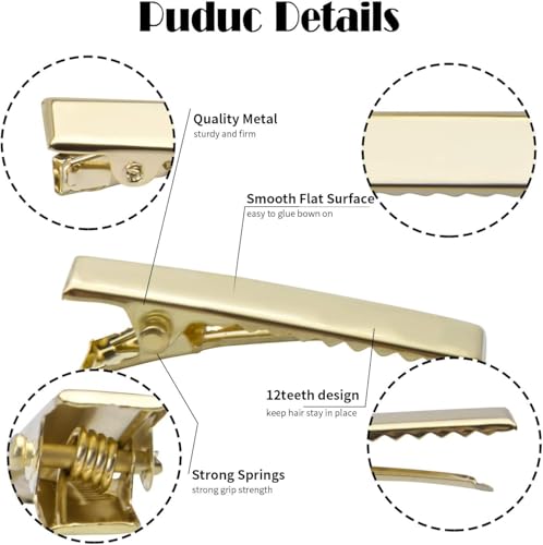 Image of NEOBABY Plain Alligator Metal Hair Clips | Crocodile Clips Styling Sectioning Hair Duck Teeth Hair pins | Curl Clips Barrettes | Craft DIY Accessories for Girls and Women's