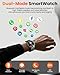 Military Smart Watches for Men, 1.7″ Smart Watch with 1000 mAh Battery, Led Flashlight, Answer/Make Calls, IP68 Waterproof, Heart Rate/Sleep Monitor 100+ Sport Modes Fitness Watch for Android/iPhone