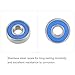 METALLIXITY Deep Groove Ball Bearings (S608-2RS, 8mm x 22mm x 7mm) 2Pcs, Stainless Steel Double Sealed Industrial Bearings - for Industrial Micro Motor