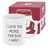 I Love You More The End I Win Mug Wedding Engagement Valentines Day Christmas Gifts for Him and Her...