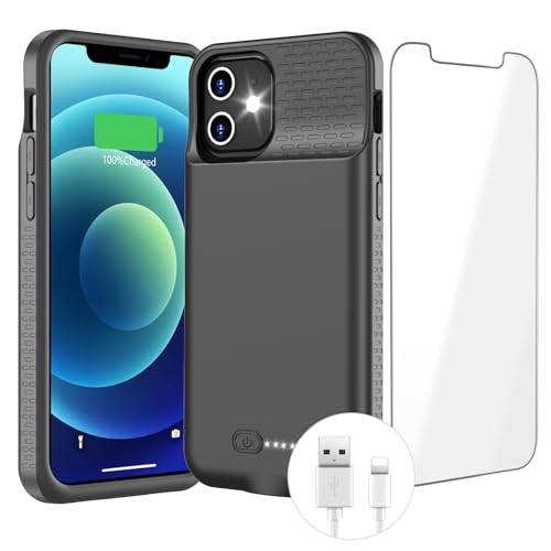 tailasi Battery Case for iPhone 12/12 Pro 7000mAh Charger Case Ultra-Slim Battery Charging Case Rechargeable Extended Battery Pack Travel Power for iPhone 12/12 Pro Charging Case-6.1inch Black tailasi Battery Case for iPhone 12/12 Pro 7000mAh Charger Case Ultra-Slim Battery Charging Case Rechargeable Extended Battery Pack Travel Power for iPhone 12/12 Pro Charging Case-6.1inch Black