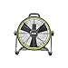RYOBI ONE+ 18V Cordless Hybrid WHISPER SERIES 14 in. Air Cannon Fan (Tool Only), PCL813B, GREEN