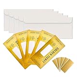 SYEYCW 5 Piezas Ticket Dorado Tarjeta Regalo Rasca y Gana, Tarjetas Personalizadas para Rellenar, Ideas de Regalo Únicas para Cumpleaños, Navidad, San Valentín, Aniversario