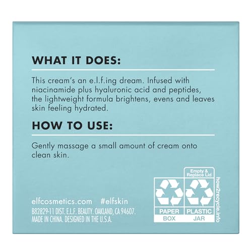 E.L.F. 82829 Skin Holy Hydration! Face Cream, Moisturizer For Nourishing & Plumping Skin, Infused With Hyaluronic Acid, Vegan & Cruelty-Free thumb #6