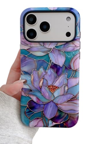 Coque iPhone 17 Pro anti-rayures finitions lotus violet contre chocs et chutes