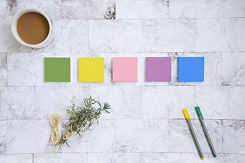 Image of Post-it Notes 654-5UC 3 inch x 3 inch, Five 100-Sheet Pads - Ultra Colors