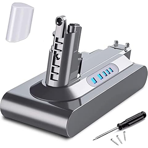 6000mAh 25.2V Lithium Replacement for Dyson V10 Battery Compatible with V10 Cyclone V10 Absolute V10 Motorhead V10 Fluffy SV12 Clean Cordless Vacuum Cleaner(Free screwdriver + screws + protection cap) Cover