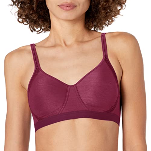 Hanes Women's X-Temp Cooling Wireless, Comfortable Wirefree T-Shirt Bra (Retired Colors), Galactic Red Heather, Small #TOP22