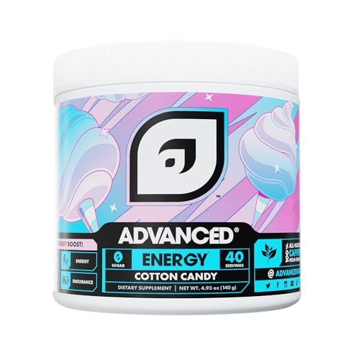 Image of Advanced Energy - Energy Boosting Formula with Electrolytes for Hydration - L-Theanine to Combat Jitters - Sugar Free & Keto Friendly - No Maltodextrin (40 Servings) (Cotton Candy)