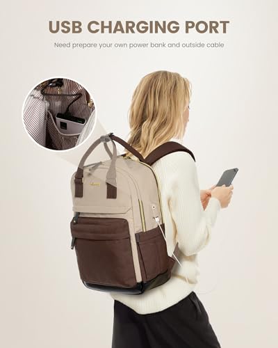 Image of LOVEVOOK Laptop Backpack for Women Girls, 15.6 Inch Waterproof Computer Backpack Student School Cute Bookbag Computer Bag