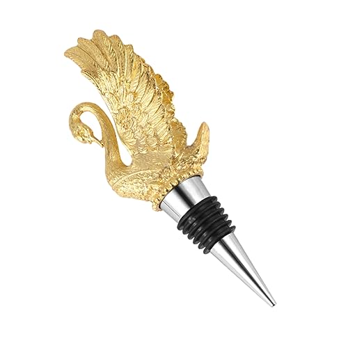 FUNOMOCYA Zinc Alloy Swan Wine Stoper Bottle Stopper Holder Unique Wine Topper for Bar Restaurant Home