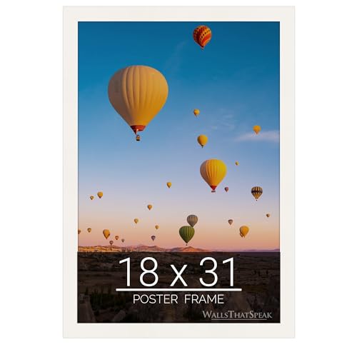 wallsthatspeak 18x31 white Picture Frame for Puzzles Posters Photos or Artwork