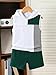 LKALPSQ Boys Clothes Shorts Sets Color Block Short and Sleeveless Hooded Shirt and Pockets Shorts Casual Summer Clothes Set Boys Sets Size 13-14Y
