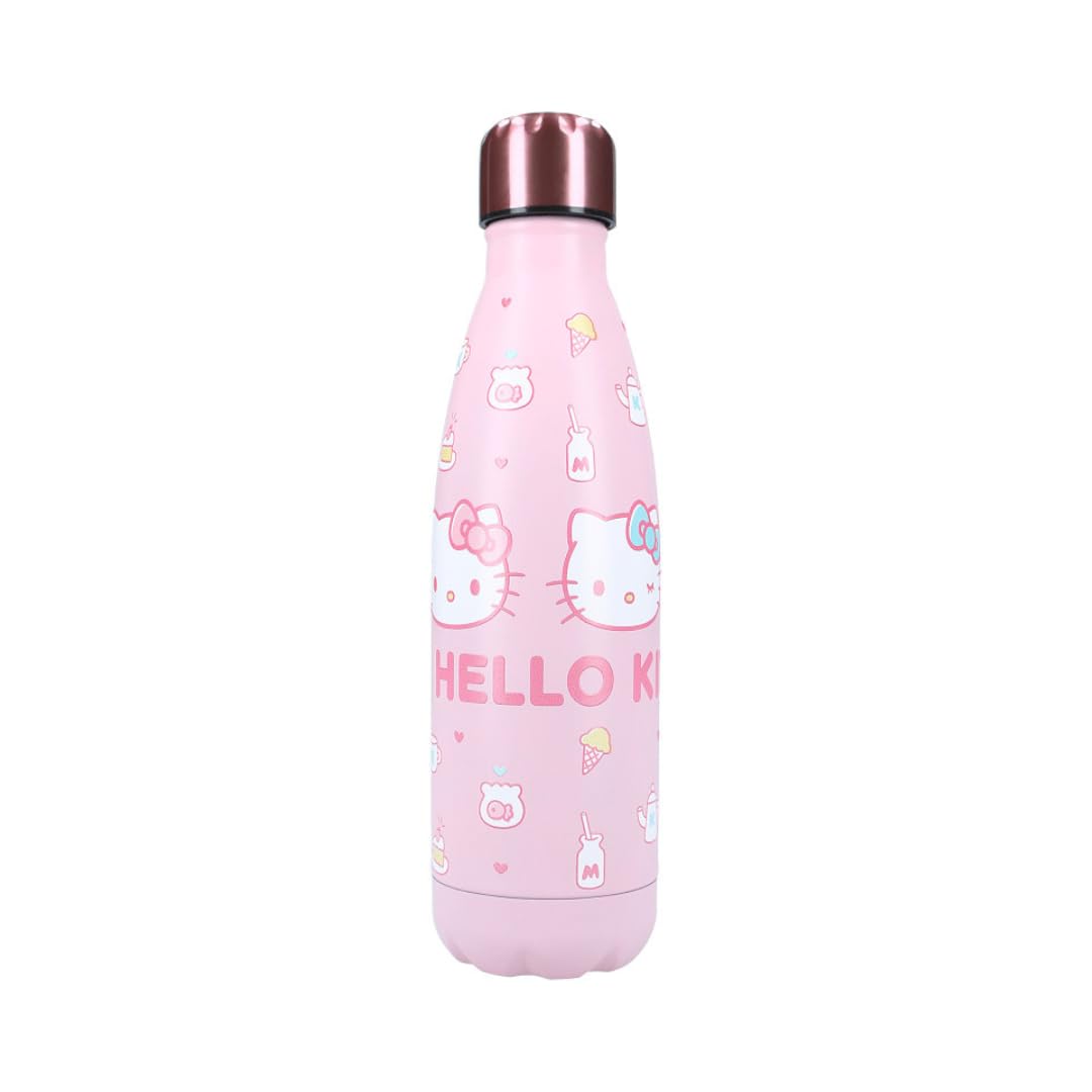 My Sweety Pop Men's Hello Kitty - Pink - Hello Kitty Stainless Steel Water Bottle – Child – Adult – Teenager – Meal – 22.5 Cm – 700 Ml – Hydration – Gift Idea – Bottle – Pink