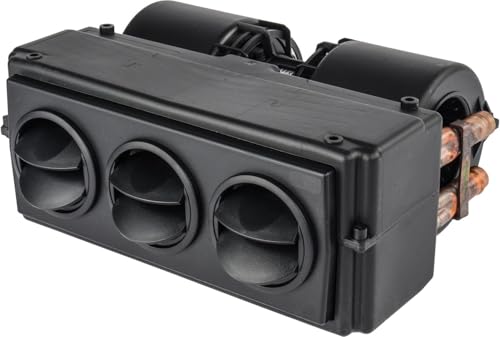 JEGS Auxiliary UTV Heater - 12/24V 177 CFM 20 000 BTU Mountable Switch Triple Louvers 2-Speed Fan Compact Design