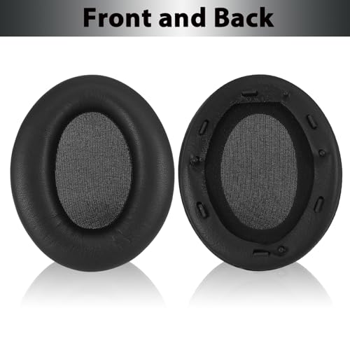 Image of WH-1000XM3 Replacement Ear Pads, Softer Protein Leather Ear Pads Cushions for Sony WH-1000XM3(WH1000XM3) Noise Canceling Headphones with High-Density Mmory Foam, Added Thickness (Black)