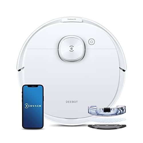 ECOVACS DEEBOT N8 PRO Saugroboter mit Wischfunktion, 2600Pa, 3D-Hinderniserkennung, Staubsauger Roboter, Laserfunktion, 67dB, App, Alexa, weiß, Hartböden (Laminat, Parkett, PVC) & Teppiche / Fußmatten
