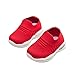 DEBAIJIA Zapatos para Niños 3-18M Bebé Caminan Zapatillas Cordones Transpirables Malla Ligera TPR-Materiale 17/18 EU Rojo (Tamaño Etiqueta 16)