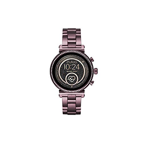 Michael Kors Access Womens Sofie HR Touchscreen  Stainless Steel  Smartwatch, Plum-MKT5074
