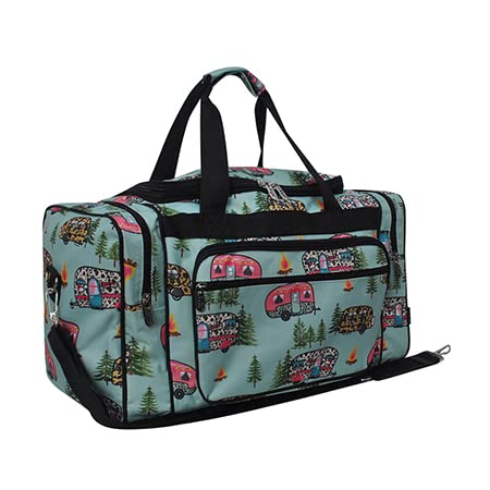 NGIL Canvas 20" inch Duffle Bag (Happy Glamper-Black)