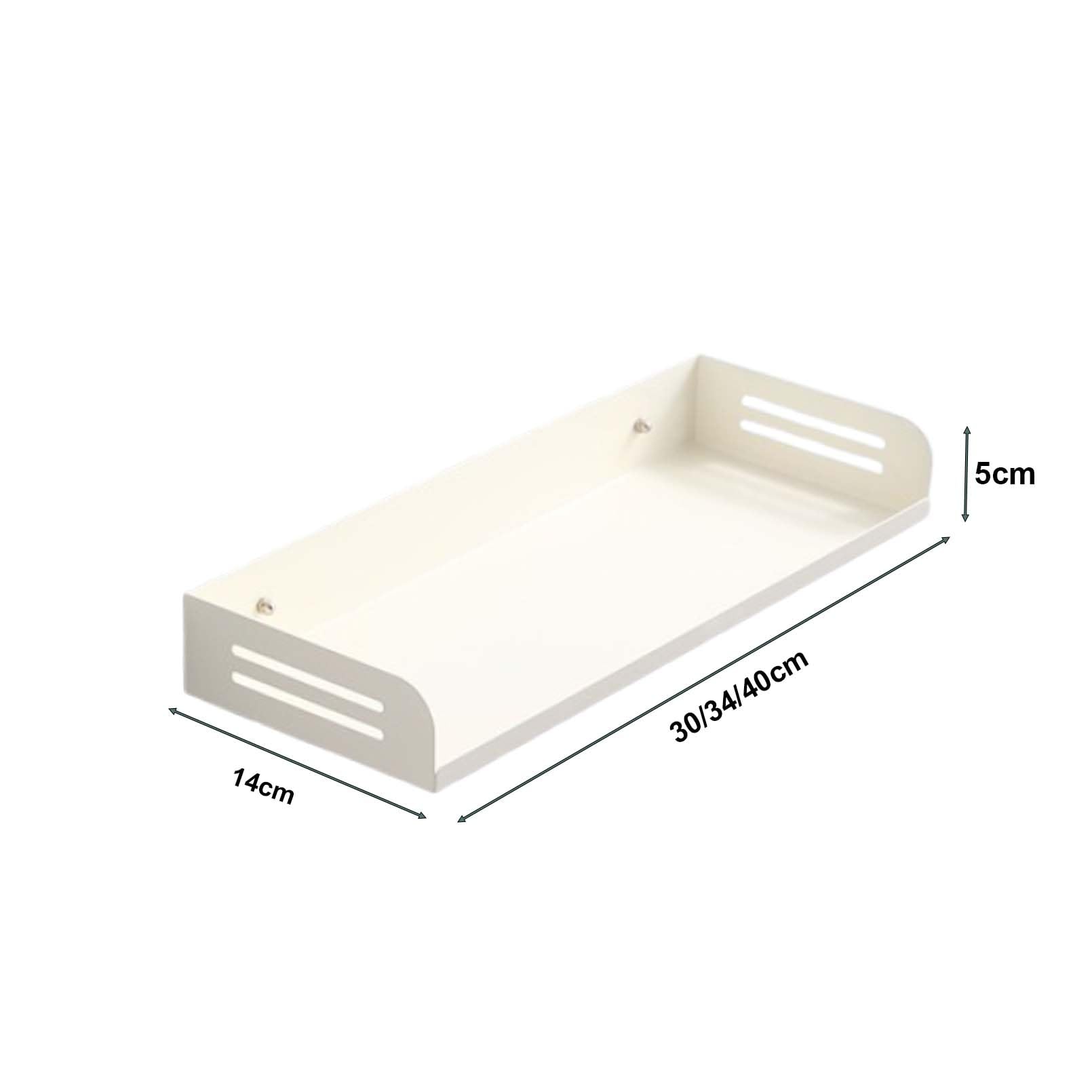 Estante refrirador magnético que ahorra espacio, fuerte sujeción, sin agujeros, 30 x 14 x 5 cm, color blanco, perfecto para cocinas y baños