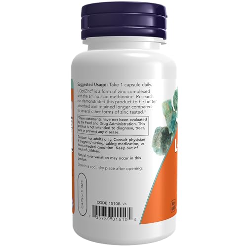 L-OptiZinc 30mg - 100 Capsulas veganas - Now Foods