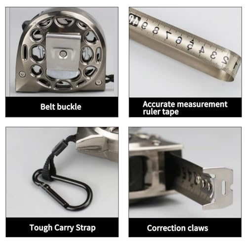 Bamyli Stainless Steel 25mm 5m Tape Measure,Retractable Hollow Measuring Tape, High Precision Tape Measure Rust and Corrosion Resistant Steel Tape for Industrial and Home Use 3 Bamyli Stainless Steel 25mm 5m Tape Measure,Retractable Hollow Measuring Tape, High Precision Tape Measure Rust and Corrosion Resistant Steel Tape for Industrial and Home Use - Image 3