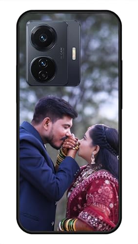 Image of NDCOM for Customised Vivo T1 Pro 5G / iQOO Z6 Pro 5G Back Cover | Slim Fit Back Cover Vivo T1 Pro | Protective Case DIY Personalised Photo Design | Customized Gift Custom Text Name Printed Metal Case