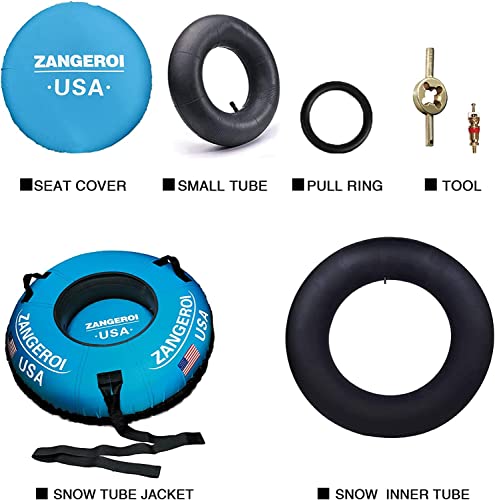 River Tube River Tubes For Floating Heavy Duty Kids Inner Tubes For River Floating Adult Rubber Inter Tube With Bottom Handles And Cover Snow Tube Snow Tubes For Sledding Heavy Duty (45") #TOP5