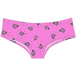 Women's low waist underwear pattern printed stretch hip bikini briefs G-string pants cute and sexy(S