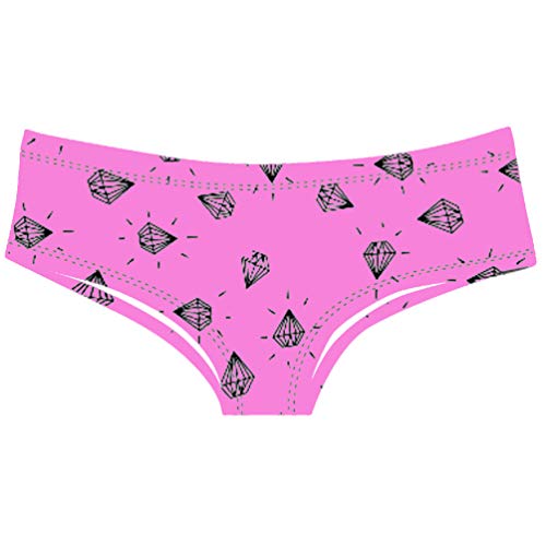 Women's Low Waist Underwear Pattern Printed Stretch Hip Bikini Briefs G-String Pants Cute And Sexy(Small/Medium) #TOP2