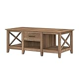 Bush Furniture Key West Coffee Table with Storage, Reclaimed Pine