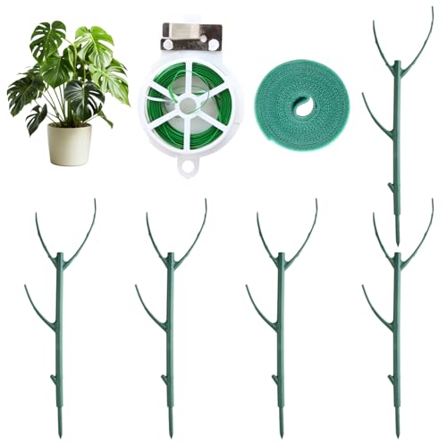 KEWAYO Stackable Plant Support Stakes, 5 Pack Indoor Outdoor